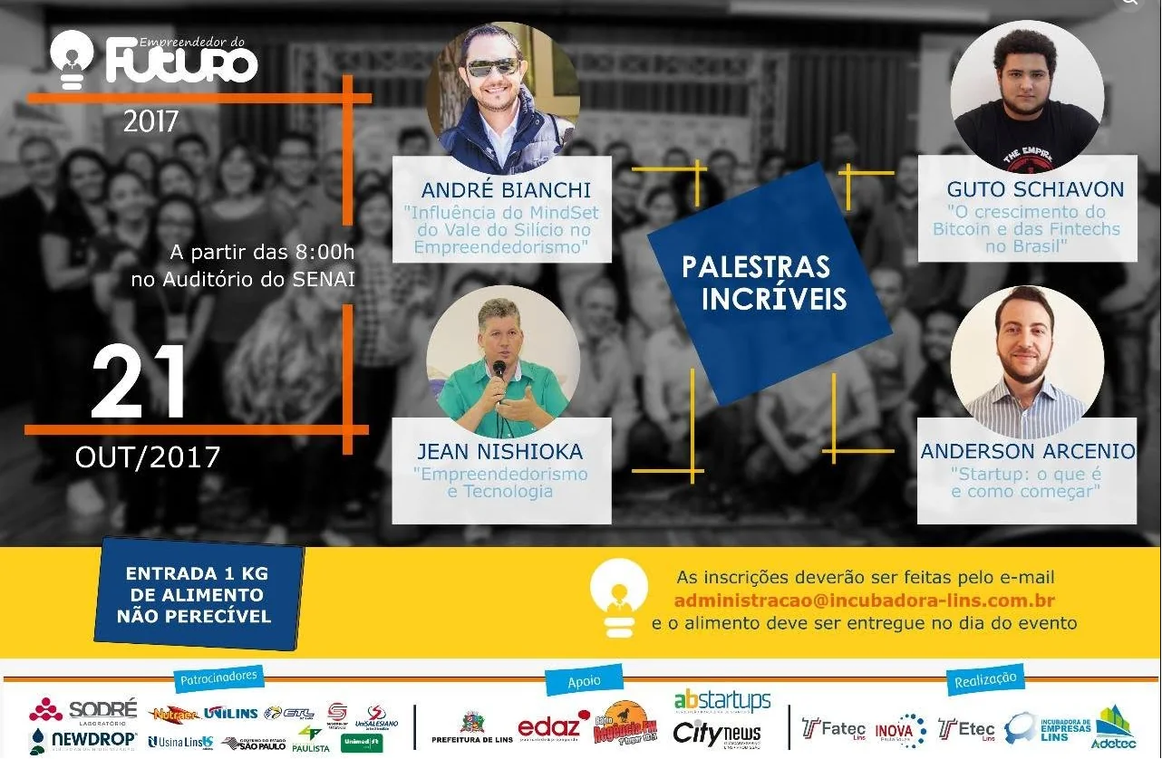 Cartaz da nossa palestra no SENAI